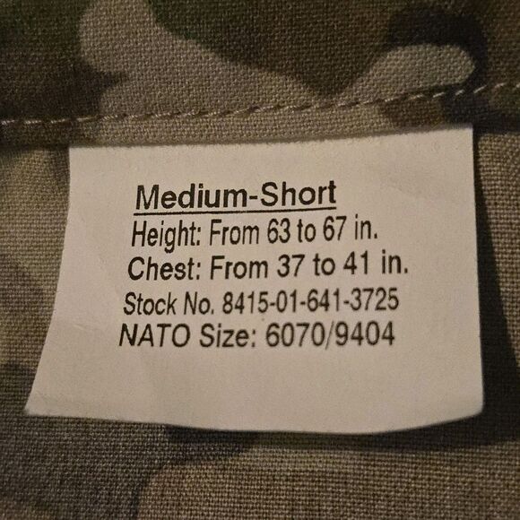 US Army Nato Jacket Medium Short Air Crew Combat Flight Air Force Camo Hunting - Picture 4 of 8